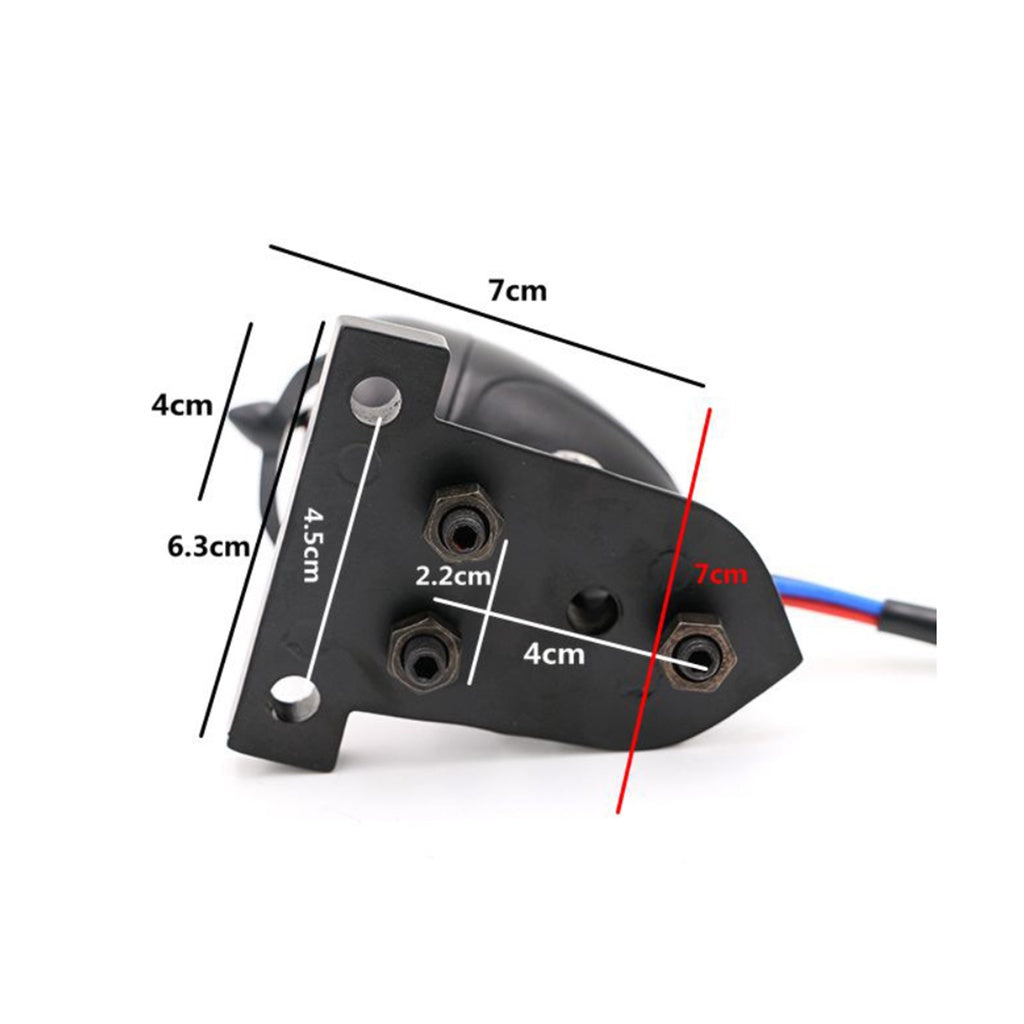 TL-3 LED Black Custom Tail-Light / Brake / Stop Lamp PROPELLER TYPE Universal Fit for Bobber & Etc.