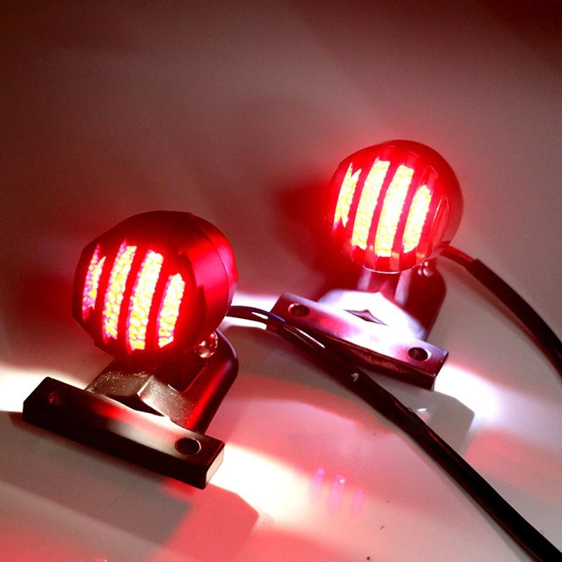 TL-1 LED Custom Matt Black Mini Prison Grill LED Stop /TailLight Universal Fit for Bobber Cafe Racer