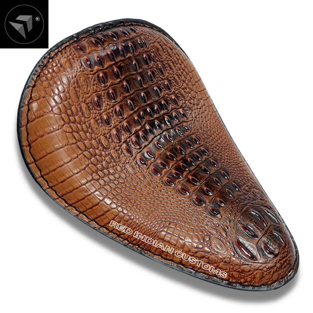 Single Solo Seat Cushion Saddle Brown Universal Synthetic Leather