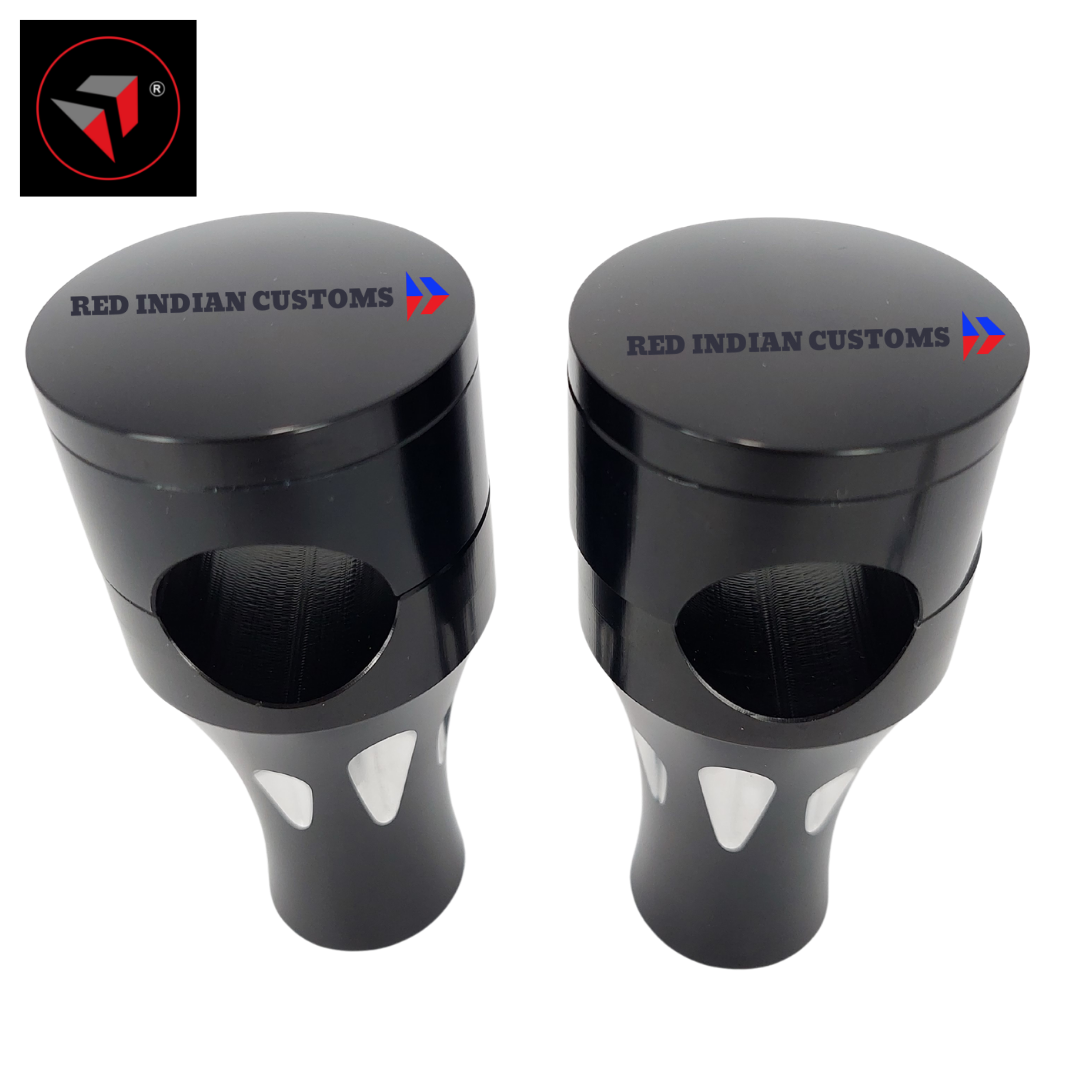 4” Inch Rise For 25mm / 1 Inch Handlebar CNC Aluminum Motorcycle Handlebar Riser Clamp