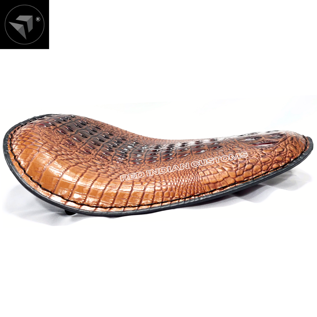 Single Solo Seat Cushion Saddle Brown Universal Synthetic Leather