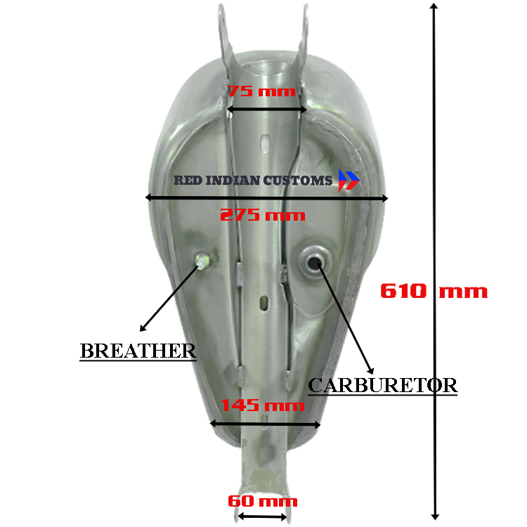 Peanut shaped Carburetor type 3.3 gallons / 13 liters for Harley Sportster