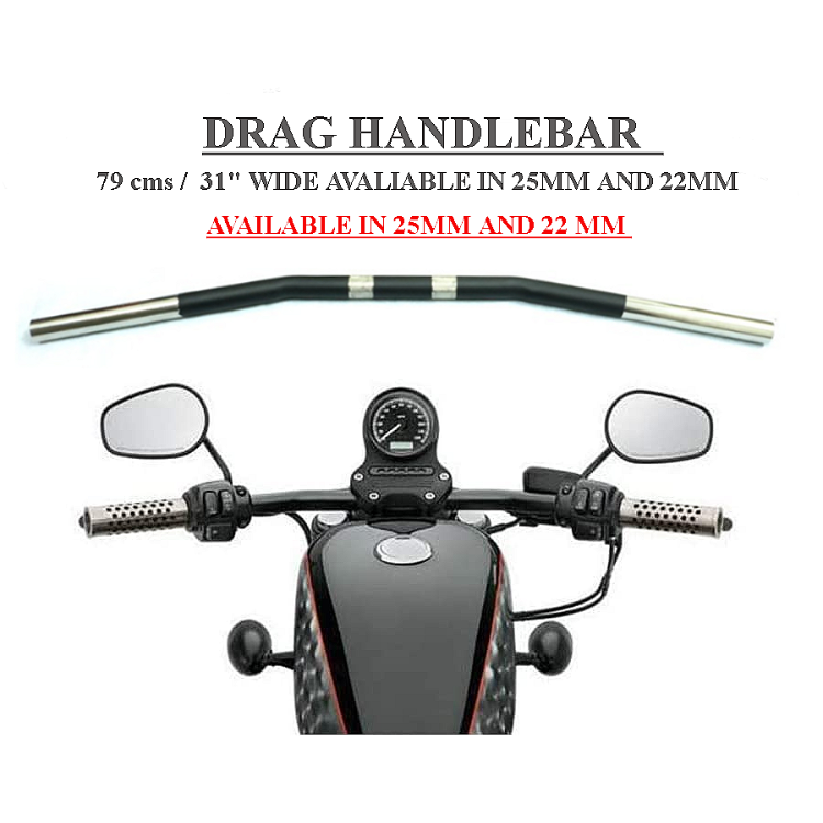Drag Style Steel Handlebars Drag Bar Dimpled For Xl Sportster 883 1200 Nightster 07-Later Xl / Bobbers And Custom Modified Motorcycles