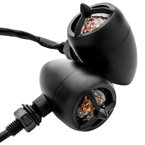 2 PCS HEAVY DUTY MOTORCYCLE TURN SIGNALS WARPLANE PROPELLER ENGINE BLINKERS