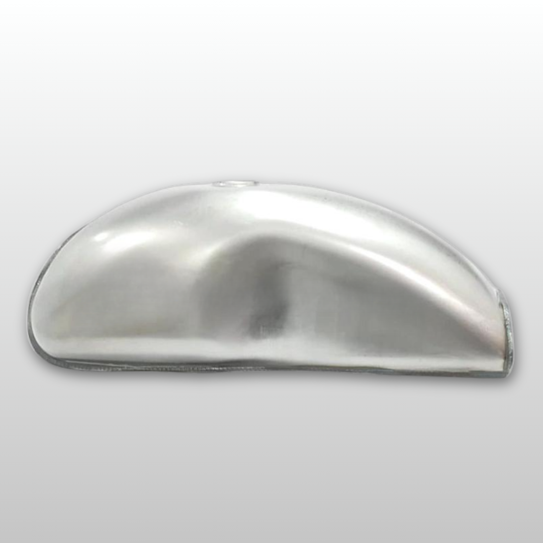 Metallic Gas Tank Benelli 90° on a light gray background