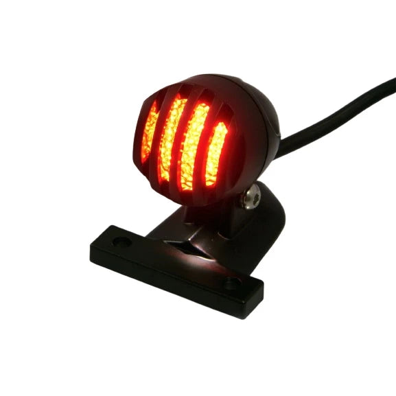 TL-1 LED Custom Matt Black Mini Prison Grill LED Stop /TailLight Universal Fit for Bobber Cafe Racer