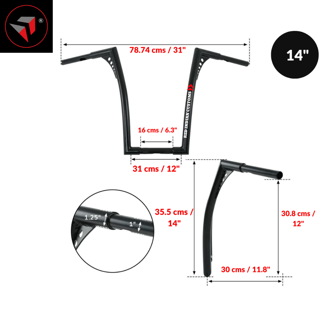 Ape Hanger Handlebars 25mm / 1 inch