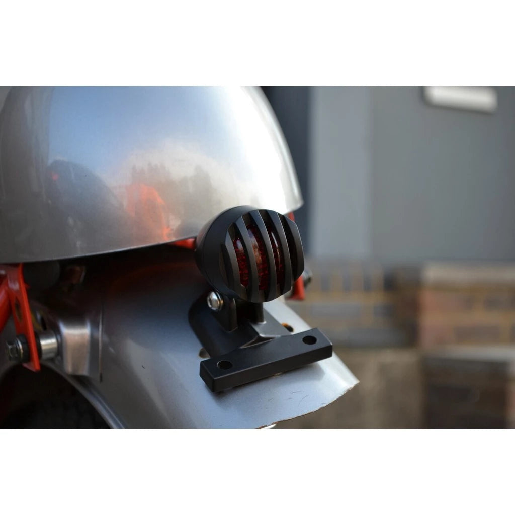 TL-1 LED Custom Matt Black Mini Prison Grill LED Stop /TailLight Universal Fit for Bobber Cafe Racer