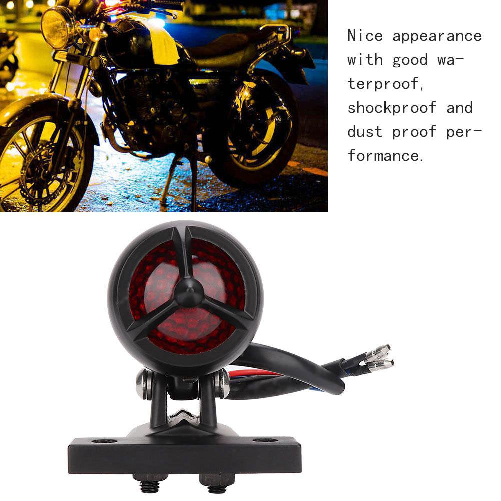 TL-3 LED Black Custom Tail-Light / Brake / Stop Lamp PROPELLER TYPE Universal Fit for Bobber & Etc.
