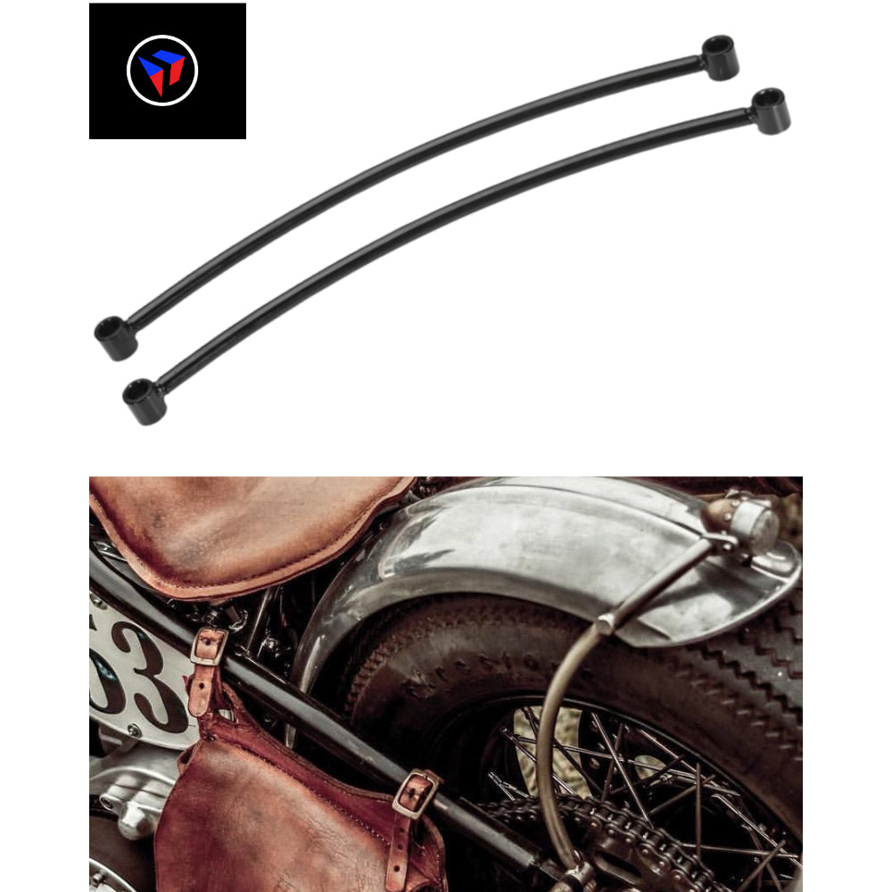 2pcs Rear Fender Mounts Mounting Bracket Holder Struts -Bobber Custom Motorcycles -Black 35cms long