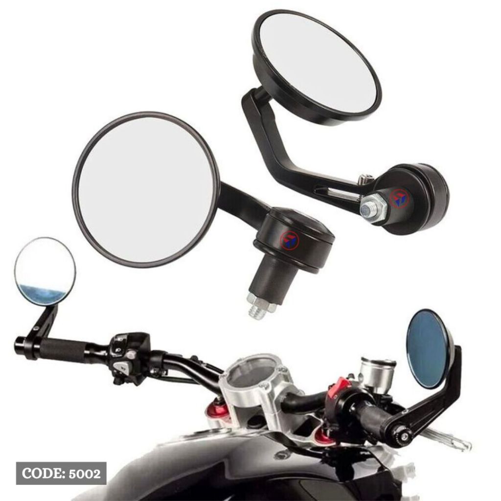 7/8" 22MM Motorcycle Handlebar Bar End Rear View Side Mirrors for Cafe Racer, Scooters, Dirt Bike