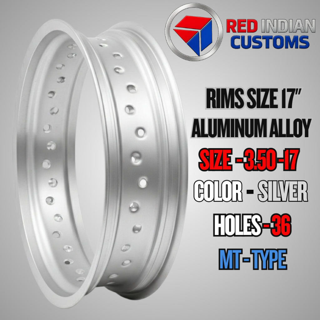 Aluminum Alloy Motorcycle Rims 17 -- 185 2.15 2.50 3.00 3.50 4.25 - Black Silver Gold - 32 36 40 Holes Type Red Indian