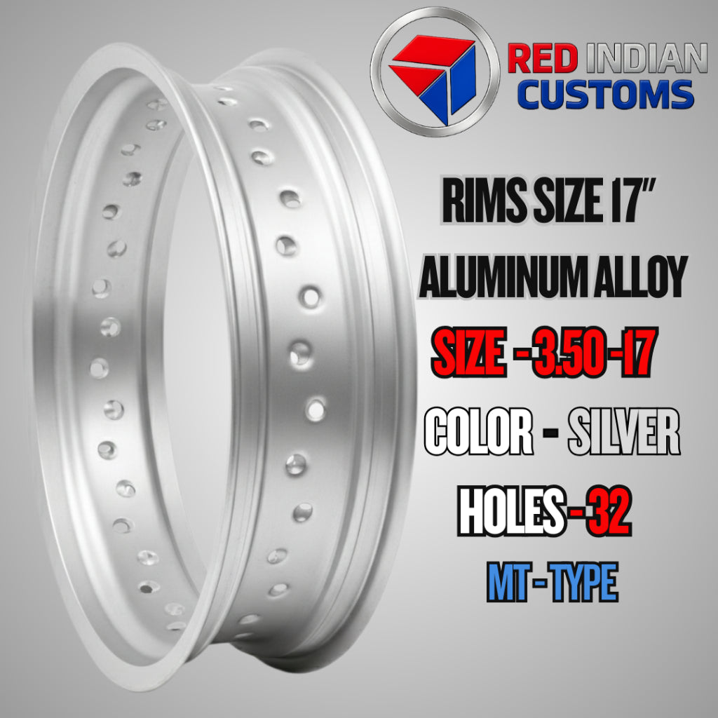 Aluminum Alloy Motorcycle Rims 17 -- 185 2.15 2.50 3.00 3.50 4.25 - Black Silver Gold - 32 36 40 Holes Type Red Indian