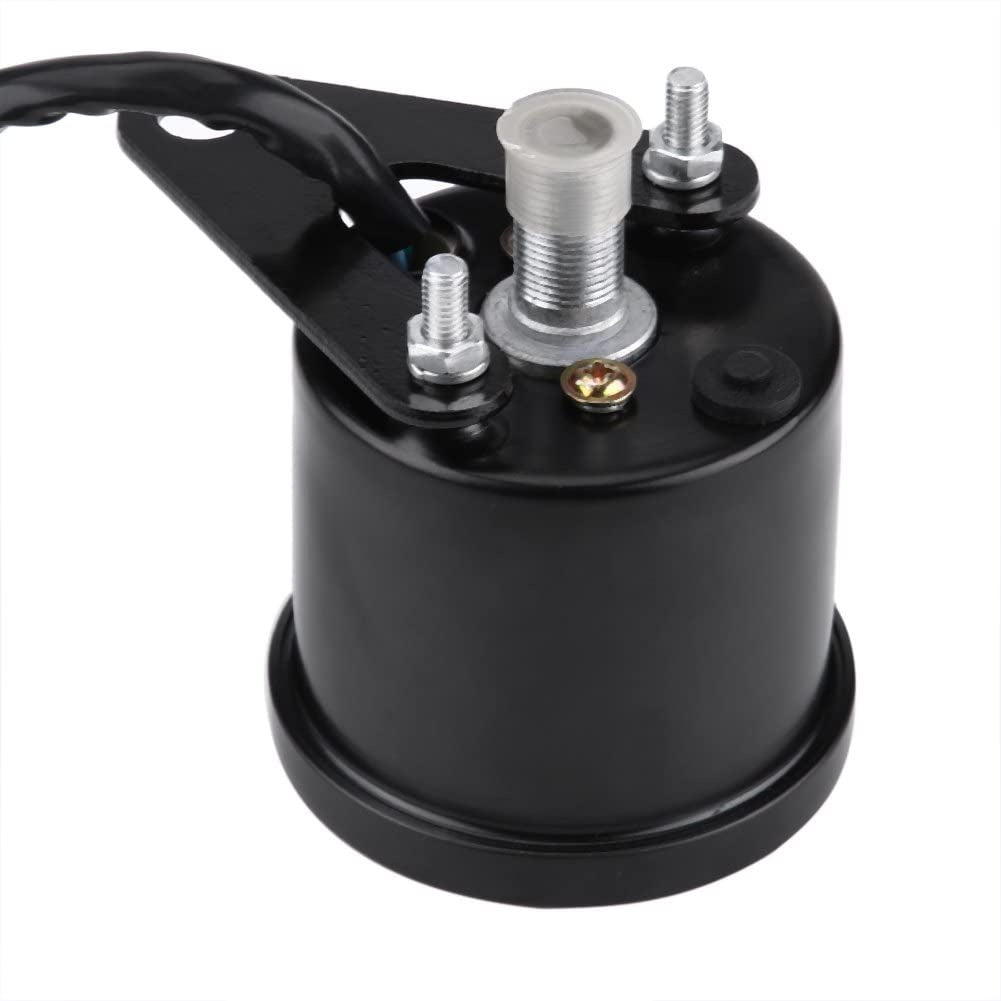 Black Universal 12V Motorcycle Odometer LED LCD Digital Speedometer Tachometer Gauges w/ Night Light