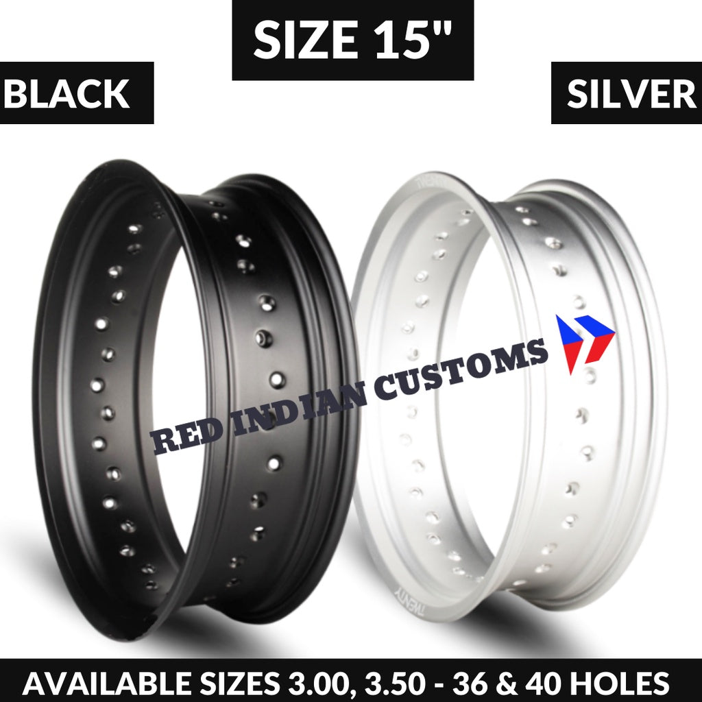 Rim Size  3.50 X 15 - Available in 36 & 40 Holes.
