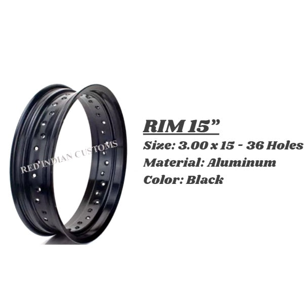 Rim Size  3.50 X 15 - Available in 36 & 40 Holes.