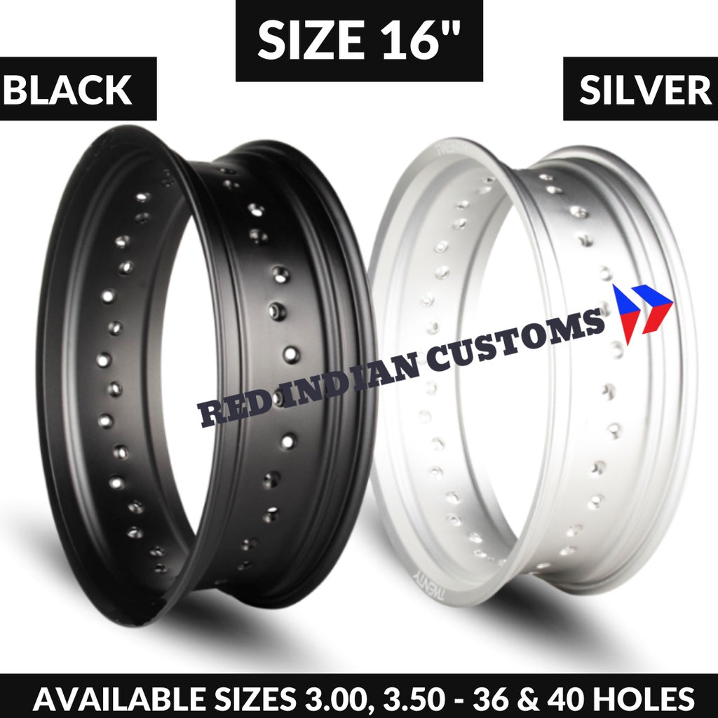Rim Size 3.00 X 16 Available in 36 & 40 Holes.