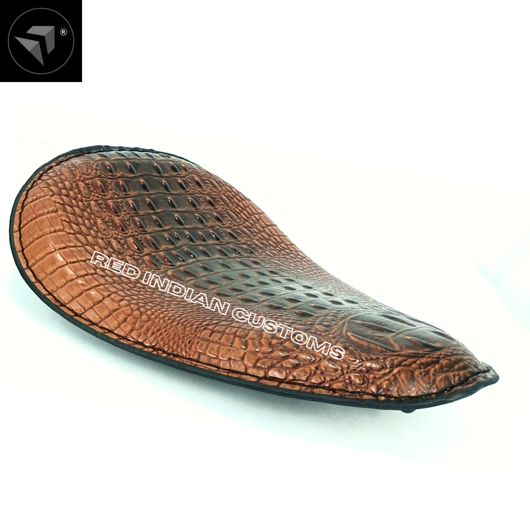 Single Solo Seat Cushion Saddle Brown Universal Synthetic Leather