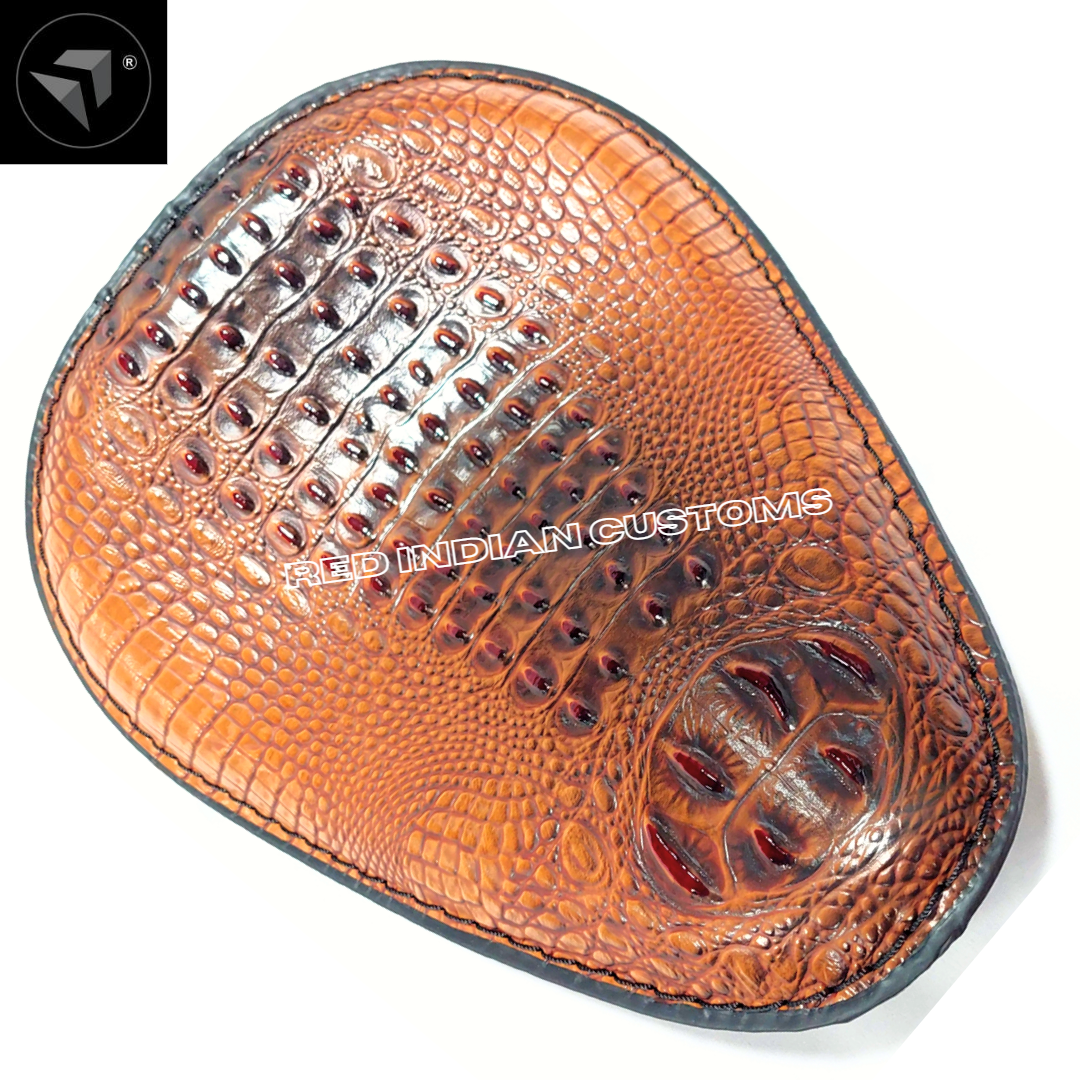 Single Solo Seat Cushion Saddle Brown Universal Synthetic Leather