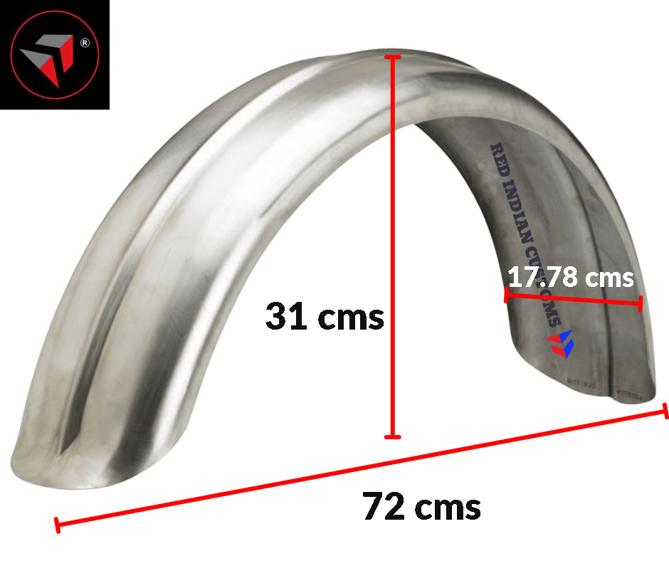2.5 MM THICK HANDMADE RIBBED PREMIUM STEEL FENDER 6 INCH WIDTH FITS 150 to 180 TIRE WHEELS SUUITABLE FOR CUSTOM CLASSIC RETRO MODIFIED BOBBERS CHOPPERS METRIC MOTORCYCLES