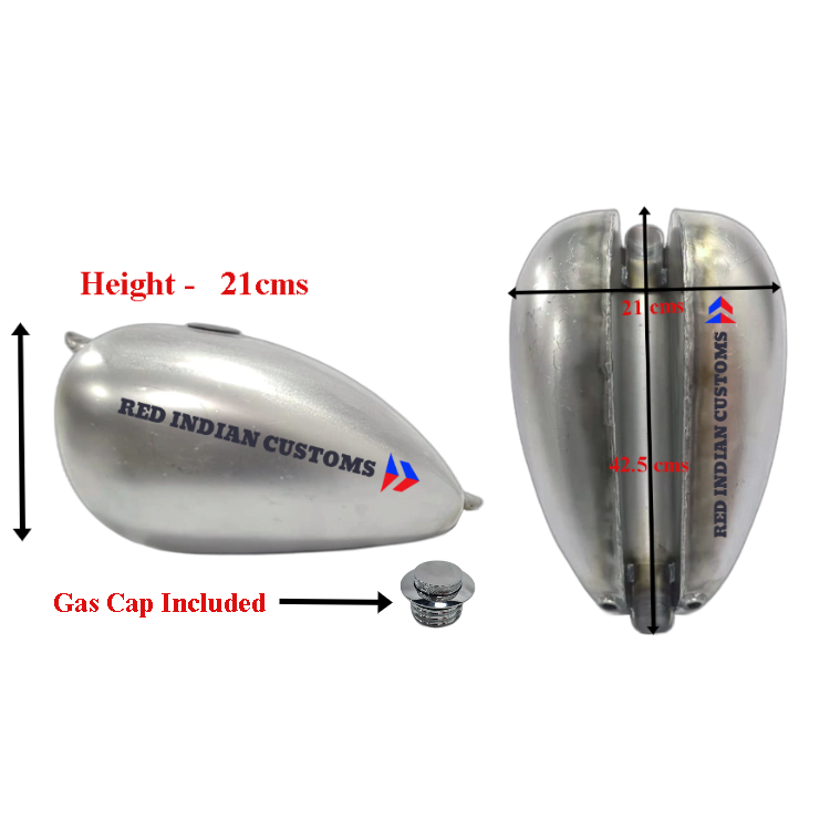 7L Oval Shaped Gas Tank for Japanese Bobbers / Choppers Style Motorcycle.