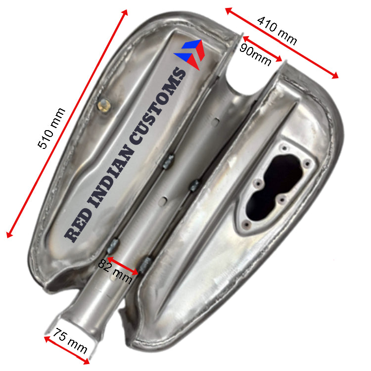 2" Stretched 4 Gallon Indented Gas Fuel Tank EFI Harley Sportster