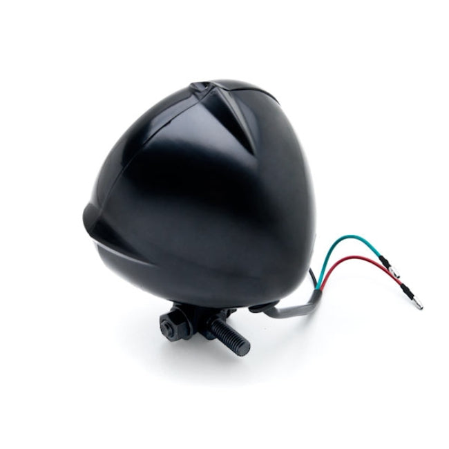 Bottom Mount 5.14” (inch) Chrome & Black Headlight