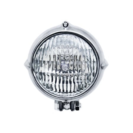 Bottom Mount 5.14” (inch) Chrome & Black Headlight