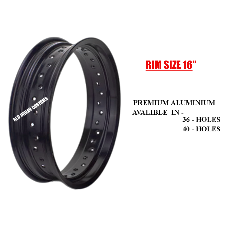 Rim Size 3.00 X 16 Available in 36 & 40 Holes.